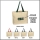 Cotton Canvas Tote Bag With Colored Handles - Blank